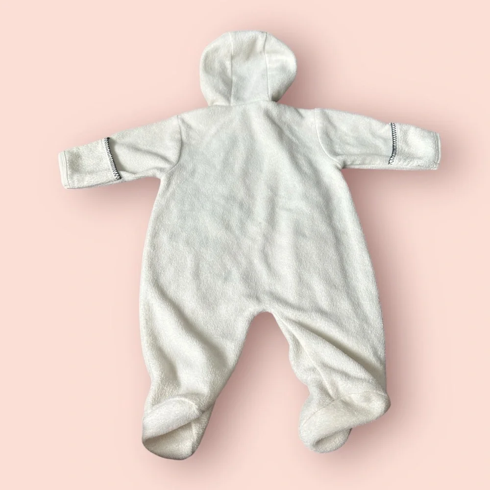 Vintage Disney Baby Cream Tigger Footie Fleece One Piece W/Hood Size 3/6 Months